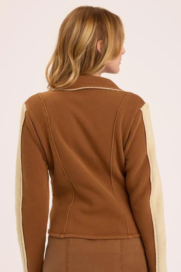 Hanford Moto Jacket Rufous Pigment Clothing XCVI Jackets