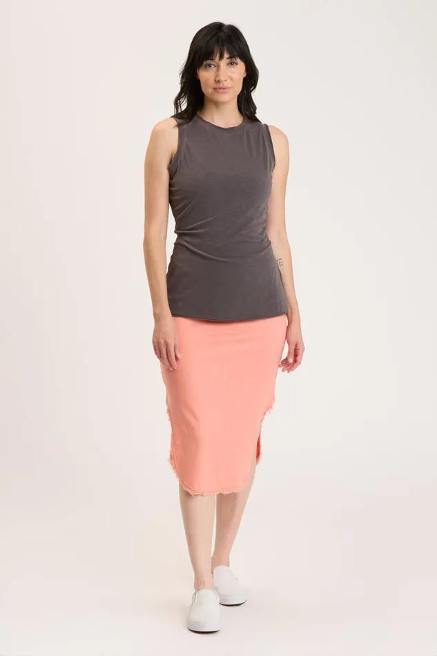 Harlowe High Side Midi Skirt Tambourine Pigment Clothing XCVI Skirts