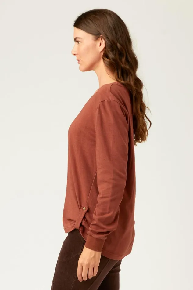 Harriet Pullover Dark Nubuck Clothing XCVI Sweatshirts