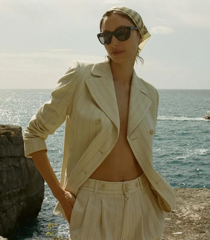 HARRISON JACKET Gessato Stripe Shop DEN Jackets and Coats