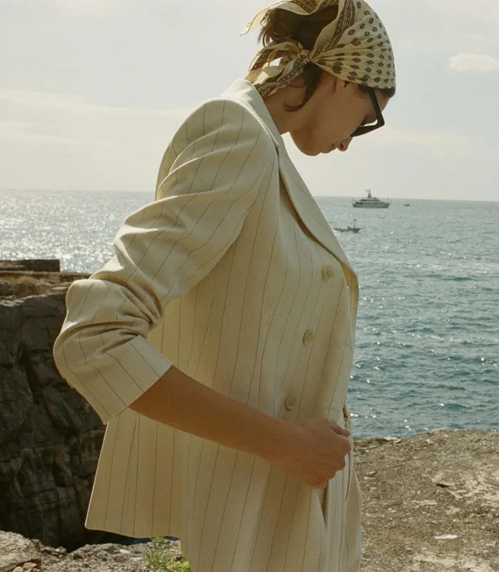 HARRISON JACKET Gessato Stripe Shop DEN Jackets and Coats