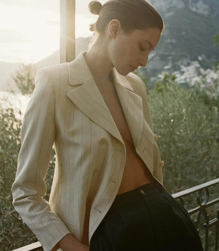 HARRISON JACKET Gessato Stripe Shop DEN Jackets and Coats