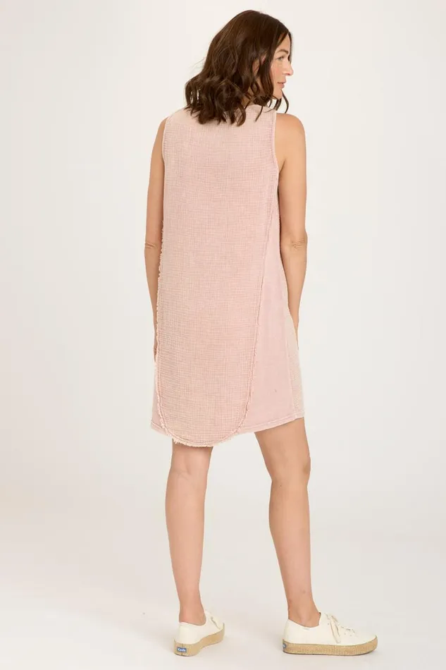 Hartley Tank Dress Distress Wash Hydrangea Clothing XCVI Dresses