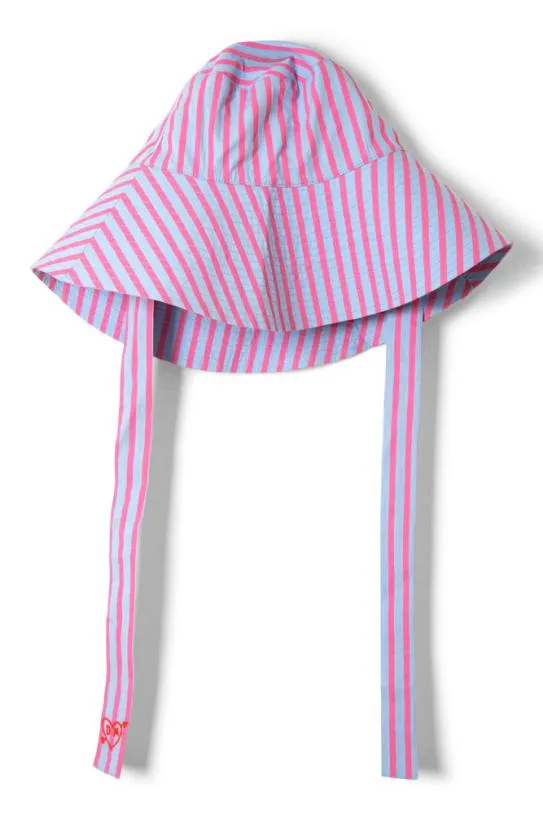 Hats Accessories Damson Madder Bucket Hat 8211 Pink and Blue Stripe