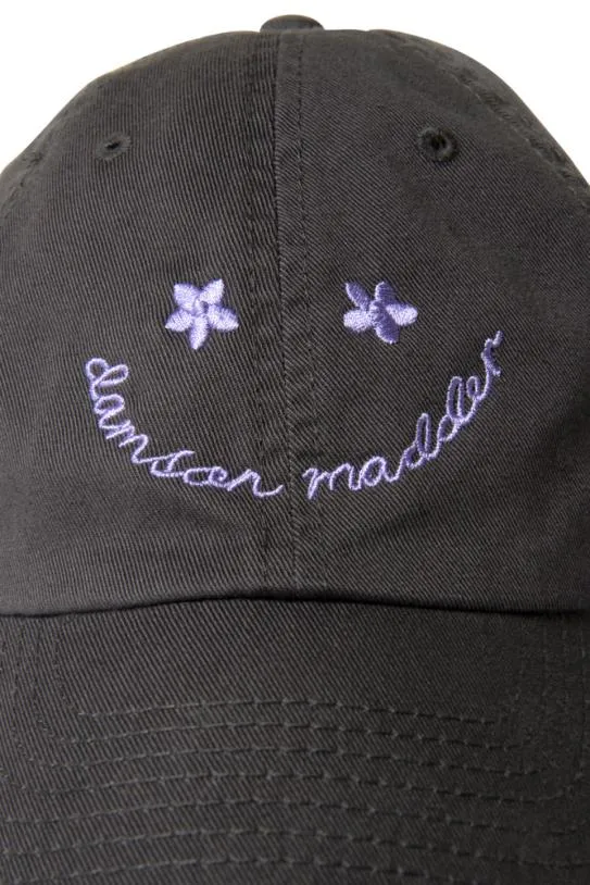 Hats Accessories Damson Madder Smiley Cap With Lilac Embroidery 8211 Web Exclusive