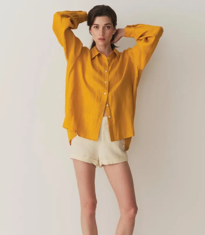 HAVA LINEN TOP Sunflower Shop DEN Tops