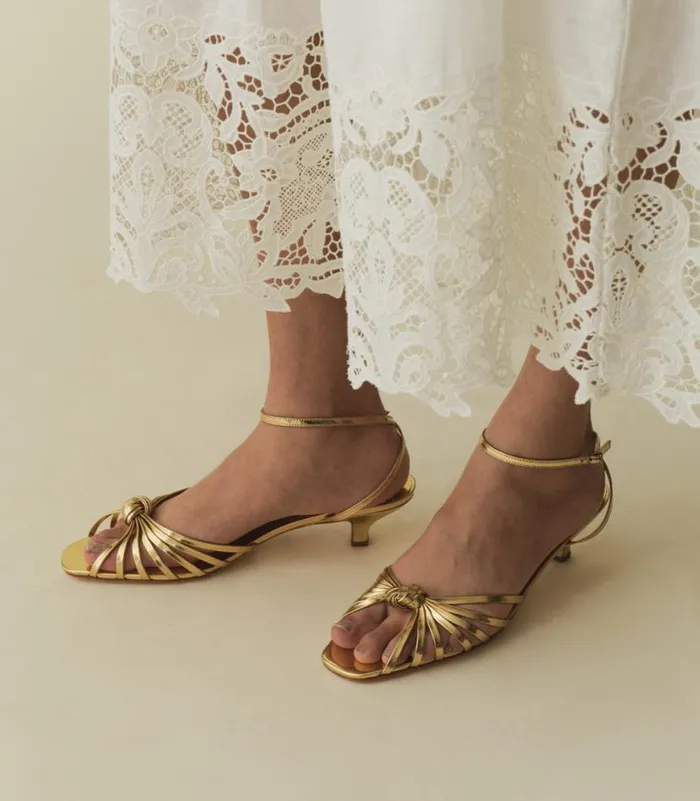 HEPBURN HEEL Gold Shop DEN Footwear