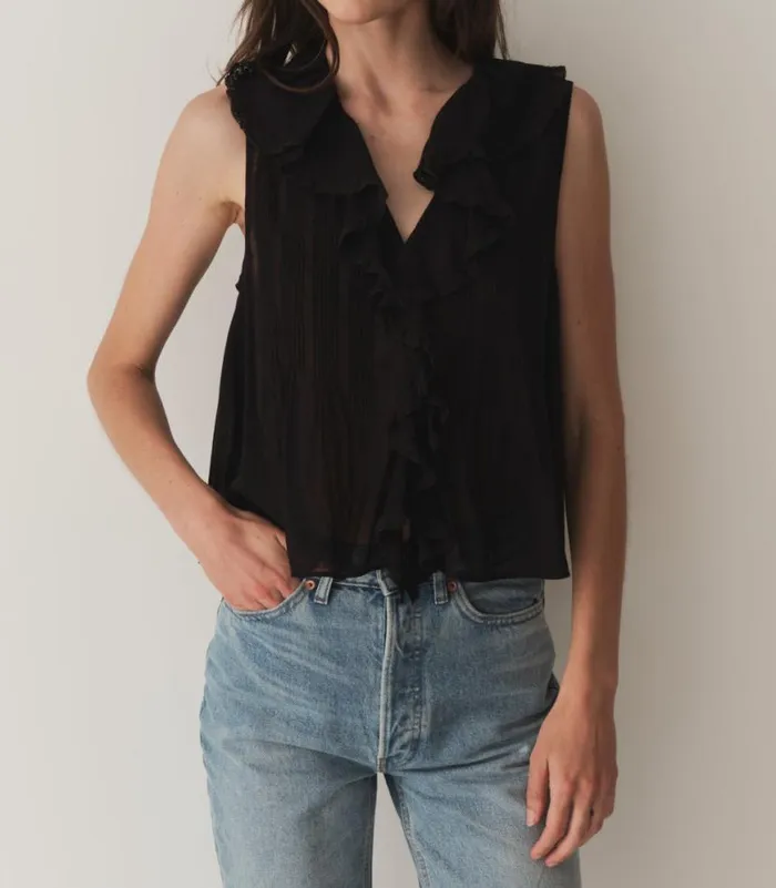 HILDA TOP Black Shop DEN Tops