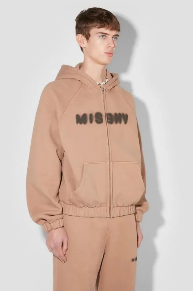 Hoodies and Sweats Men MISBHV Community Zipped Hoodie Vintage Brown