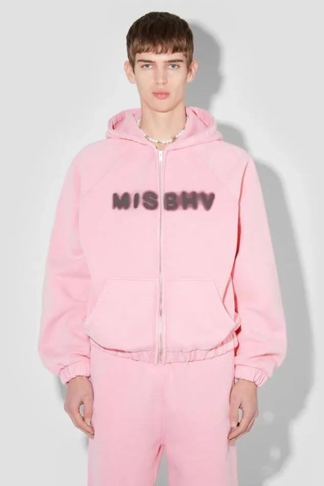 Hoodies and Sweats Men MISBHV Community Zipped Hoodie Vintage Pink