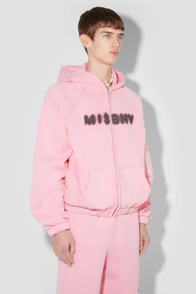 Hoodies and Sweats Men MISBHV Community Zipped Hoodie Vintage Pink