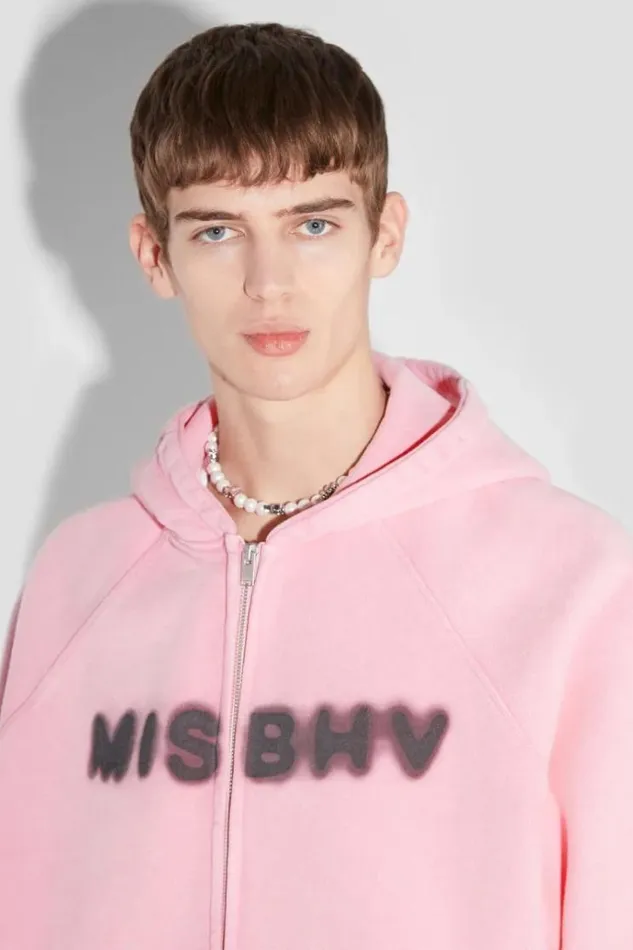 Hoodies and Sweats Men MISBHV Community Zipped Hoodie Vintage Pink
