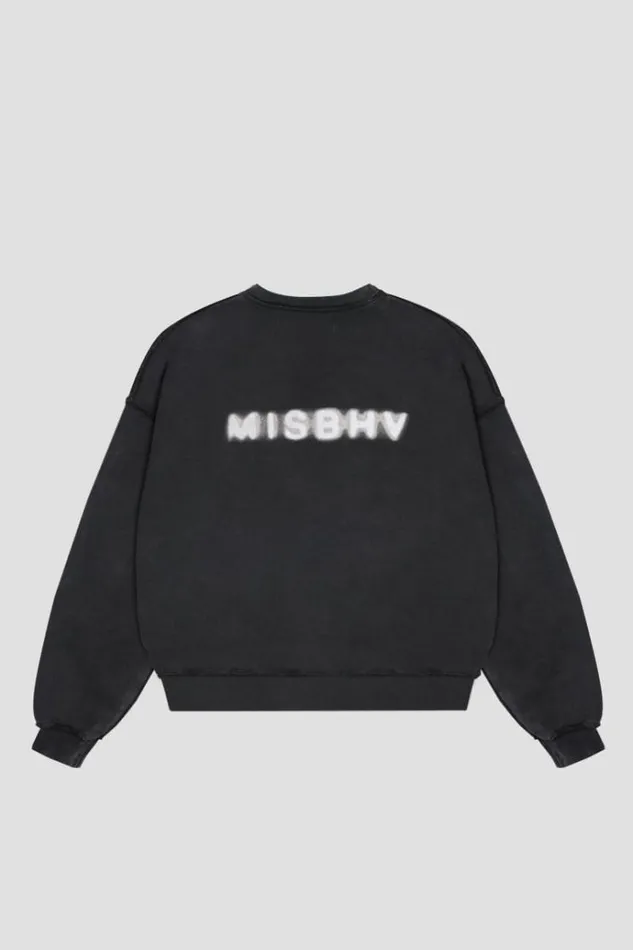 Hoodies and Sweats WomenMen MISBHV Community Crewneck Washed Black