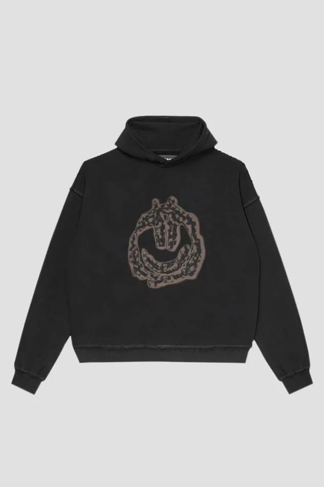 Hoodies and Sweats WomenMen MISBHV History Of Acid House Hoodie Washed Black