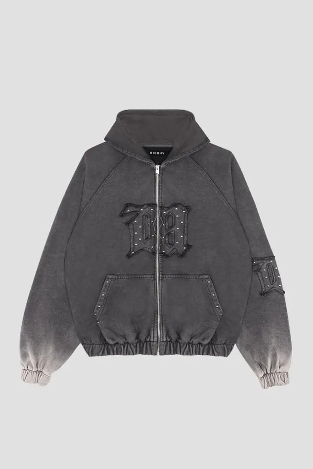 Hoodies and Sweats WomenMen MISBHV Metamorph Hoodie Washed Black