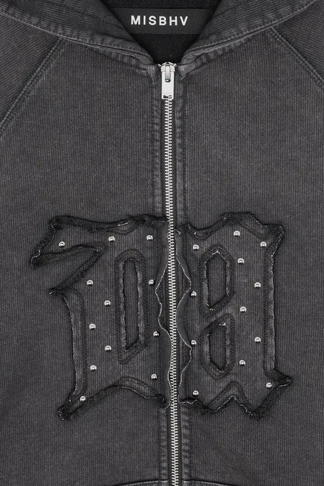 Hoodies and Sweats WomenMen MISBHV Metamorph Hoodie Washed Black