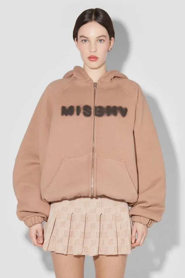 Hoodies and Sweats Women MISBHV Community Zipped Hoodie Vintage Brown