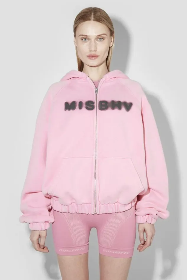 Hoodies and Sweats Women MISBHV Community Zipped Hoodie Vintage Pink