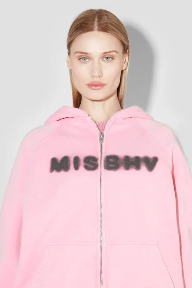 Hoodies and Sweats Women MISBHV Community Zipped Hoodie Vintage Pink