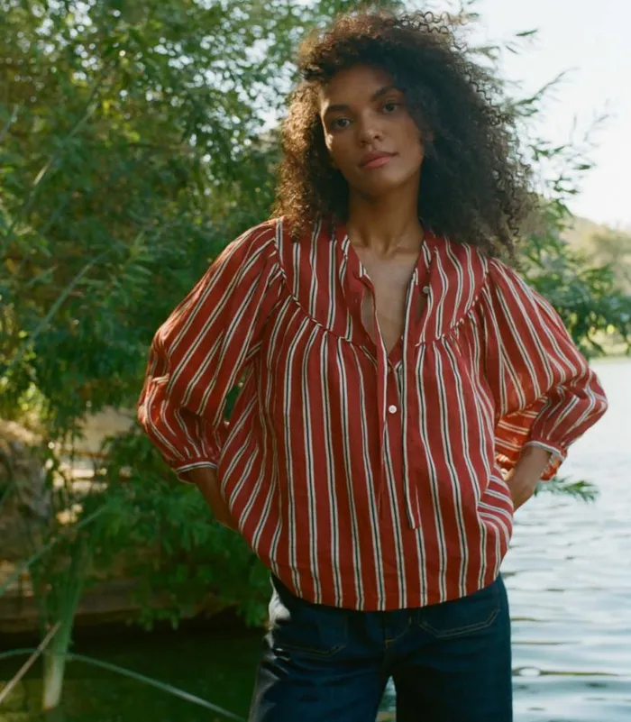 IMANI TOP Monaco Stripe Shop DEN Tops