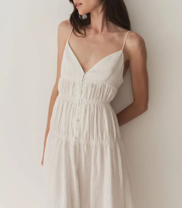 IRINA LINEN DRESS Salt Shop DEN Dresses