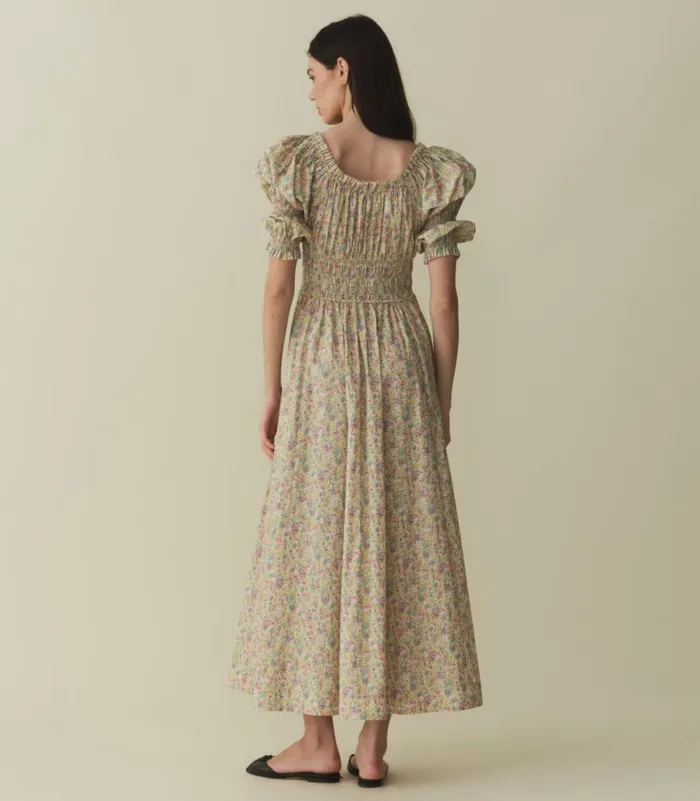 ISCHIA DRESS Chrysanthemum Sky Floral Shop DEN Dresses