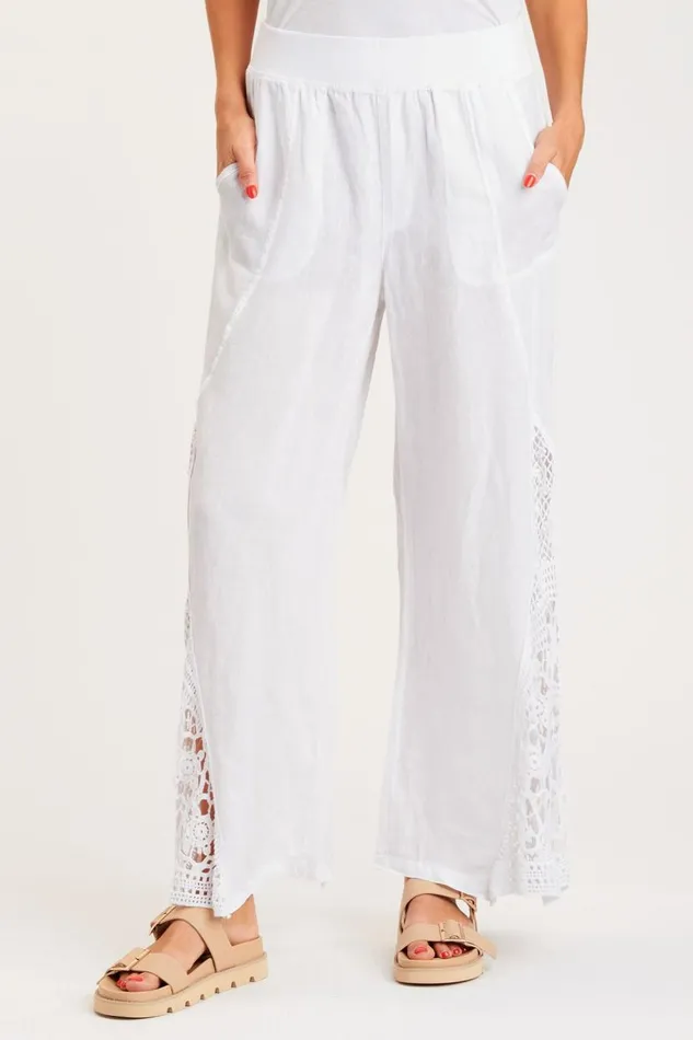 Ismay Wide Leg White Clothing XCVI Pants