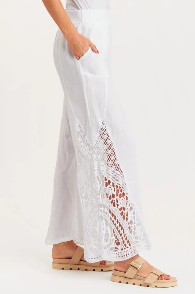Ismay Wide Leg White Clothing XCVI Pants