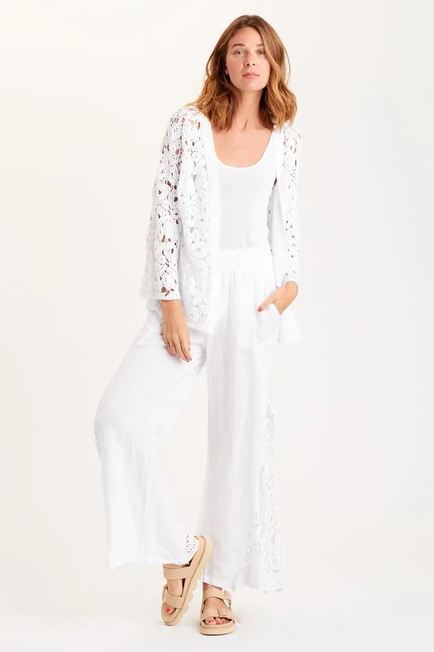 Ismay Wide Leg White Clothing XCVI Pants