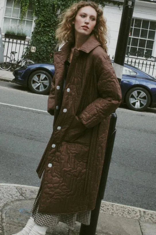 Jackets and Coats Women Damson Madder Gilda Coat Chocolate