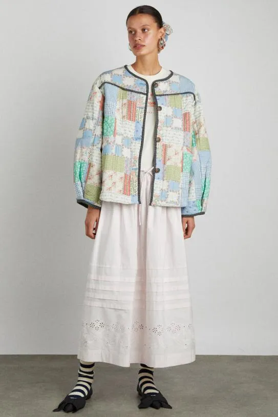Jackets and Coats Women Damson Madder Macy Quilted Jacket 8211 Patchwork Floral