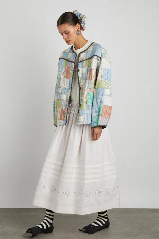 Jackets and Coats Women Damson Madder Macy Quilted Jacket 8211 Patchwork Floral