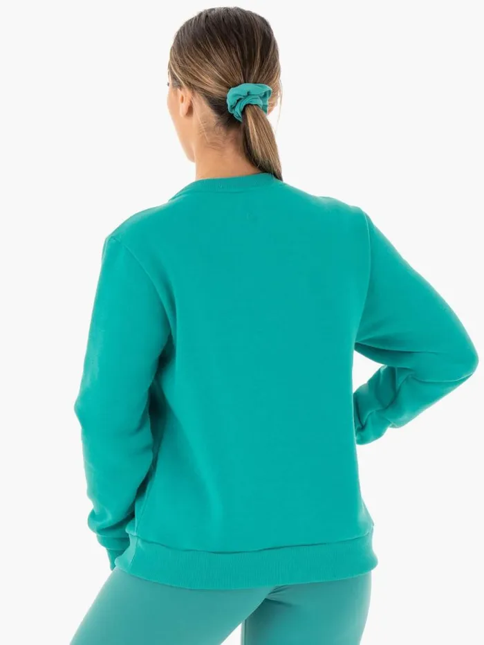 Jackets and Jumpers Womens Ryderwear Motion Oversized Sweater Teal