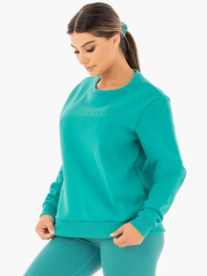 Jackets and Jumpers Womens Ryderwear Motion Oversized Sweater Teal