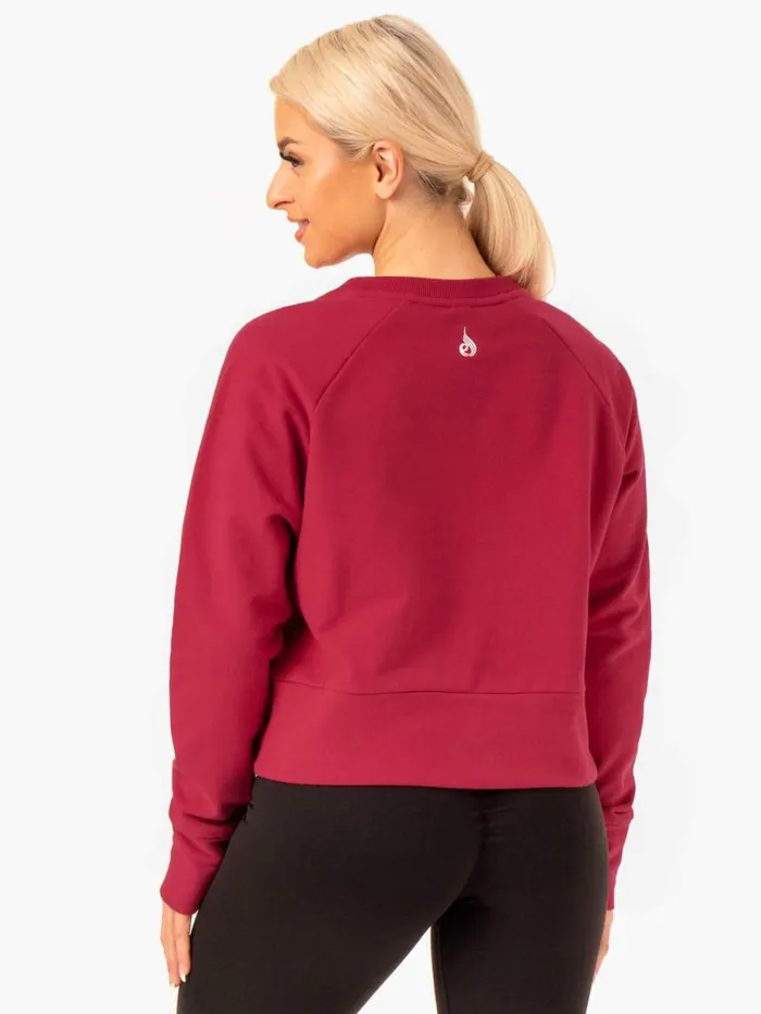 Jackets and Jumpers Womens Ryderwear Motion Sweater Wine Red