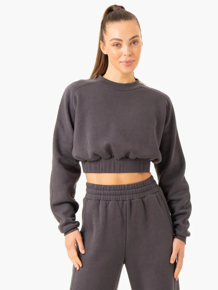 Jackets and Jumpers Womens Ryderwear Sideline Sweater Charcoal