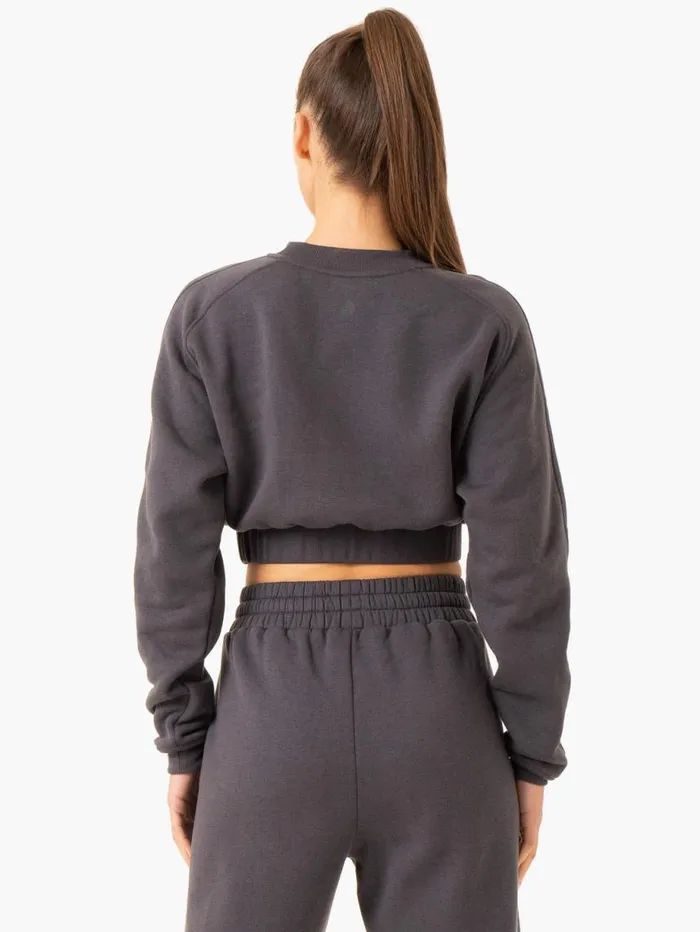 Jackets and Jumpers Womens Ryderwear Sideline Sweater Charcoal