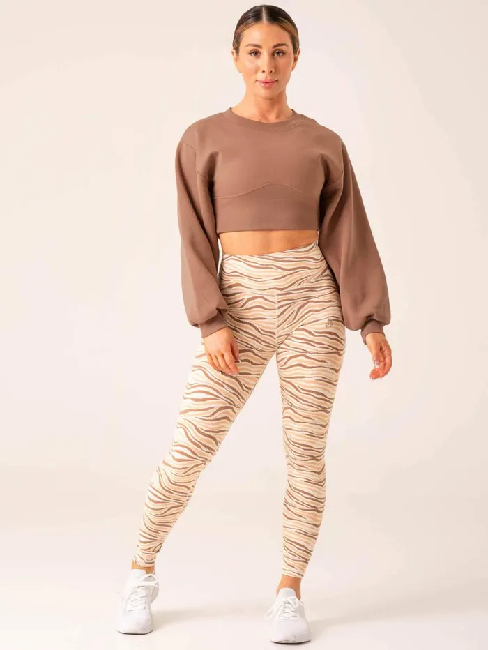 Jackets and Jumpers Womens Ryderwear Unstoppable Sweater Mocha