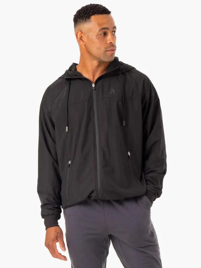Jackets Mens Ryderwear Optimal Windbreaker Jacket Black