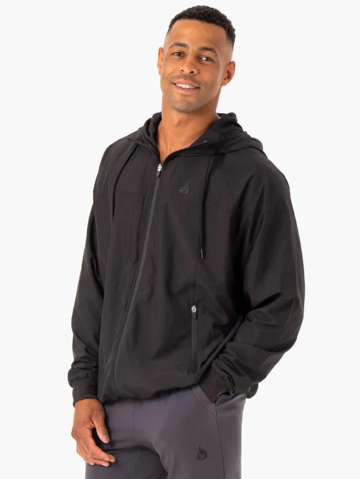 Jackets Mens Ryderwear Optimal Windbreaker Jacket Black