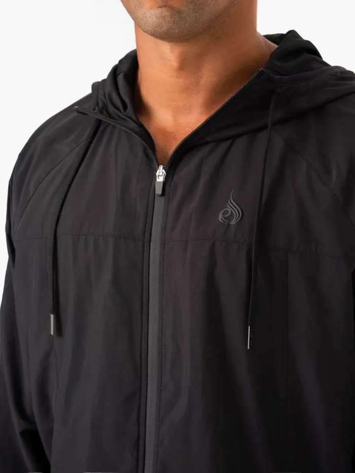 Jackets Mens Ryderwear Optimal Windbreaker Jacket Black