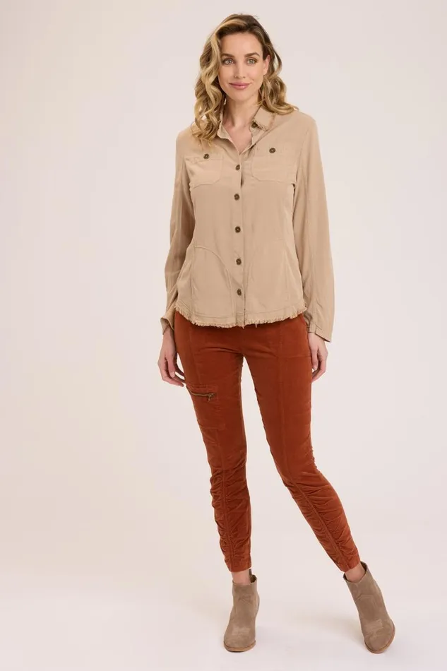 Jareth Shacket Burlap Clothing XCVI ShirtsBlouses