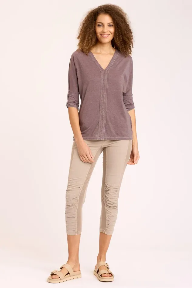 Jetter Crop Legging Sandalwood Pigment Clothing XCVI Leggings