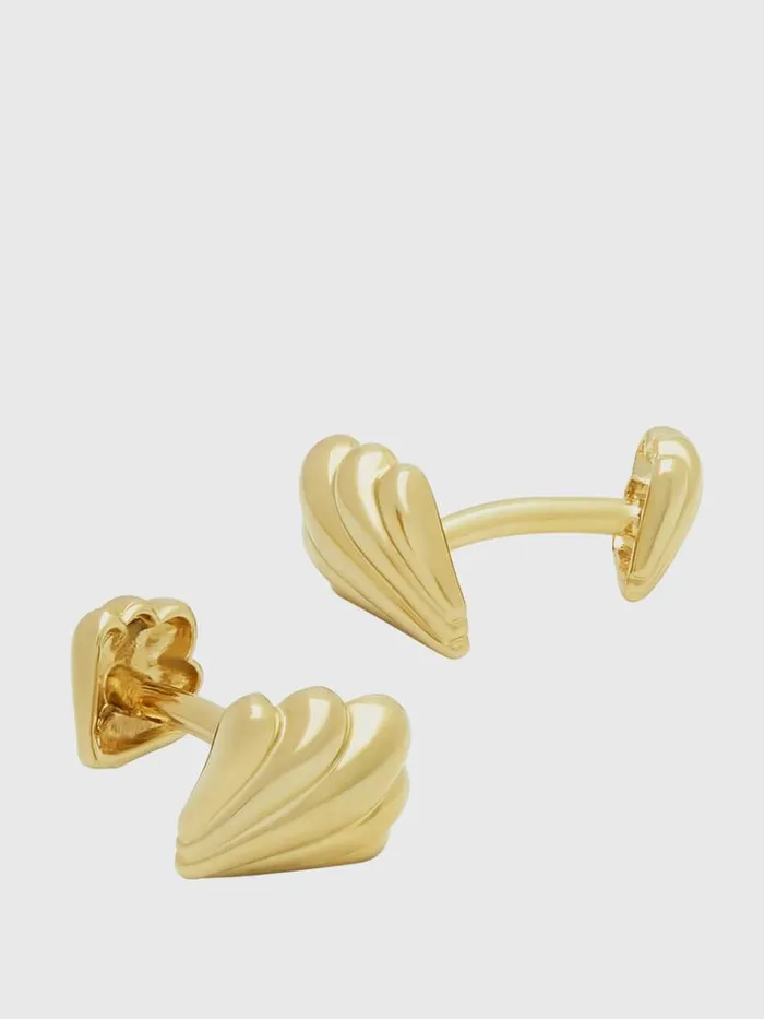 Jewelry Mens Paul Stuart Gold Double Shell Cufflinks Gold