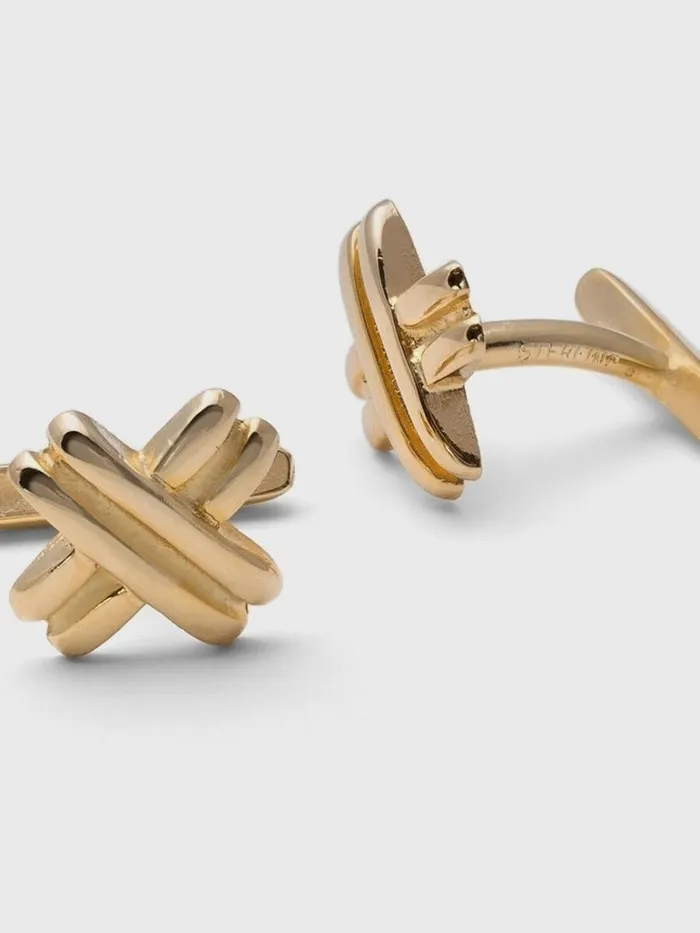 Jewelry Mens Paul Stuart Gold Vermeil 034X034 Cufflinks Gold