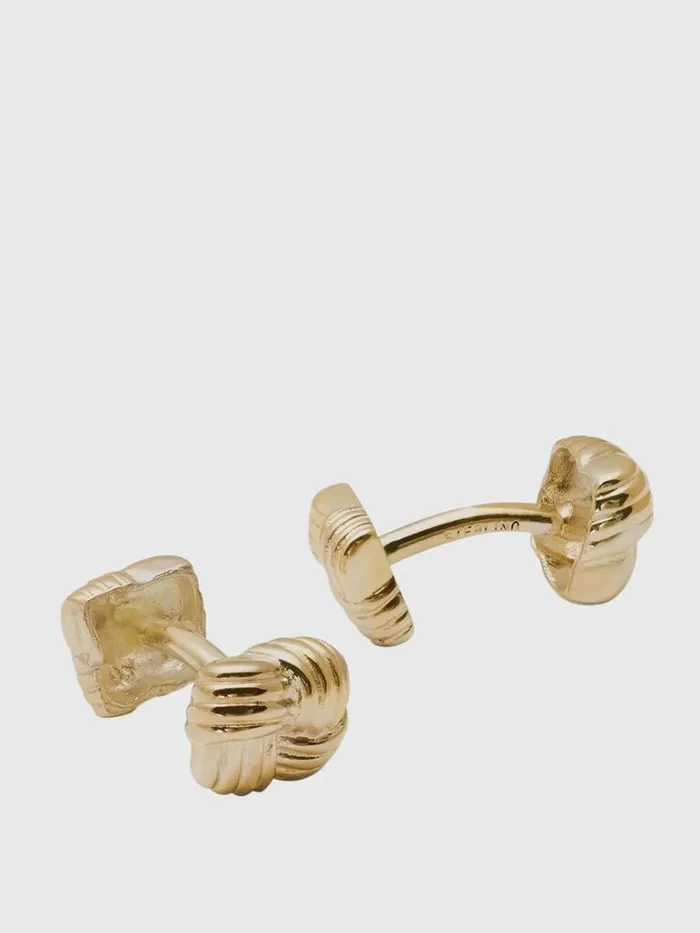 Jewelry Mens Paul Stuart Gold Vermeil Basketweave Cufflinks Gold