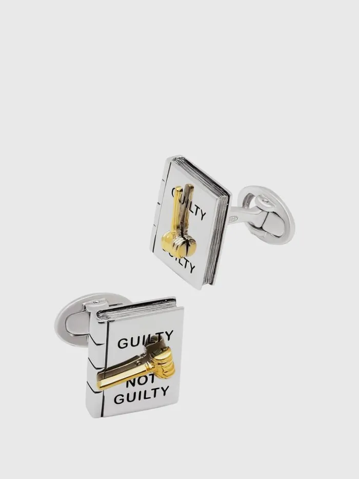 Jewelry Mens Paul Stuart GuiltyNot Guilty Cufflinks Sterling Silver