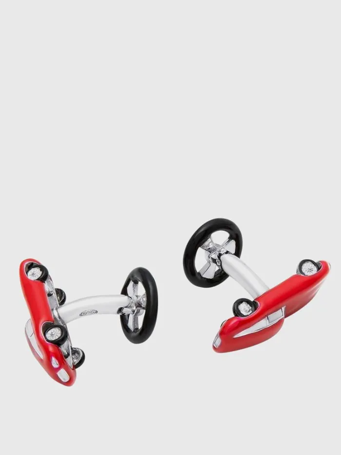 Jewelry Mens Paul Stuart Red Fast Car Cuff Links Red