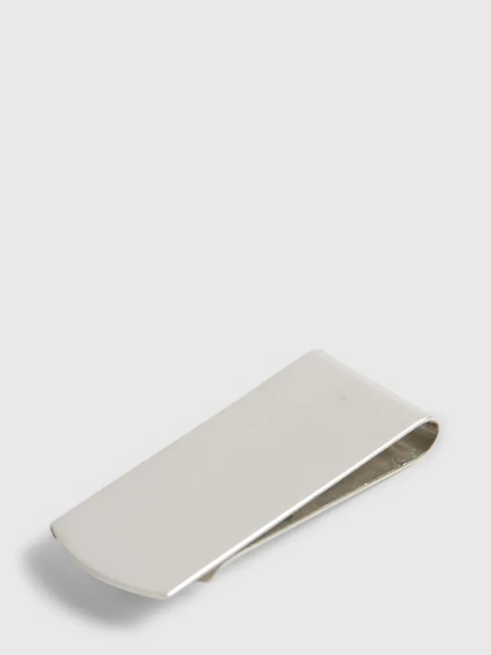 Jewelry Mens Paul Stuart Sterling SIlver Engine Turned Money Clip Nbw