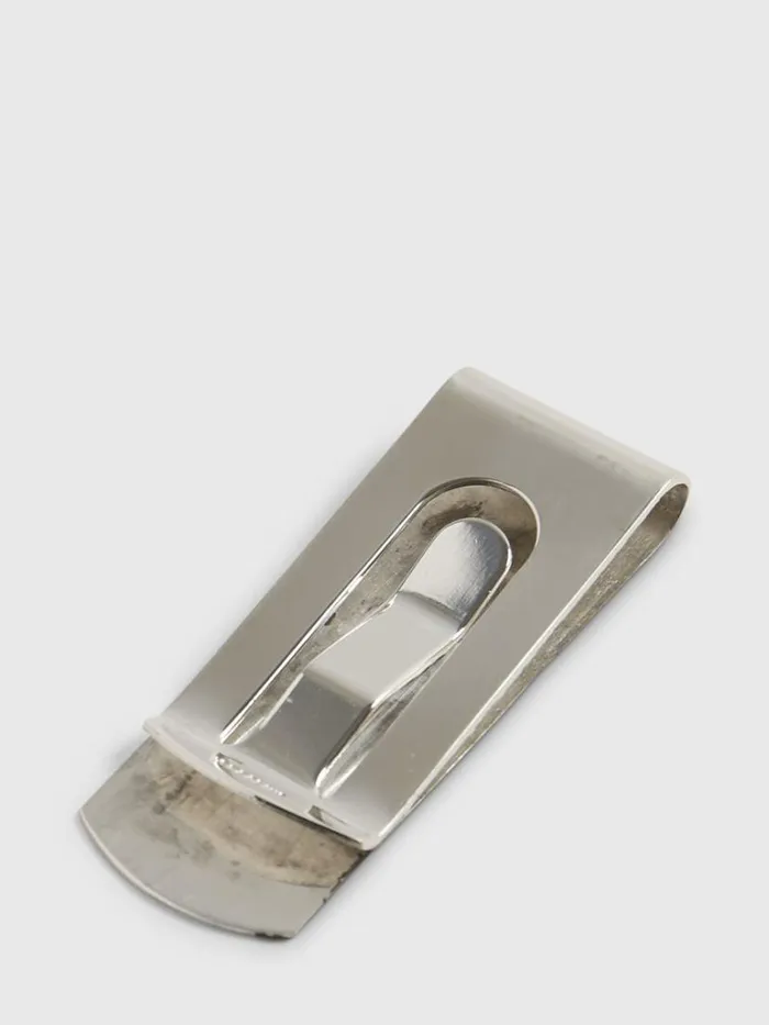 Jewelry Mens Paul Stuart Sterling SIlver Engine Turned Money Clip Nbw
